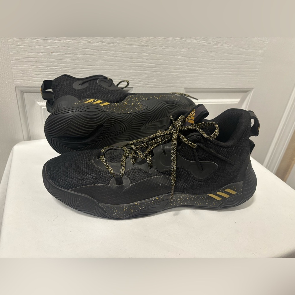 Adidas Harden Stepback 3 Black Gold Men’s Basketball Shoes Size 13 - Picture 6 of 15